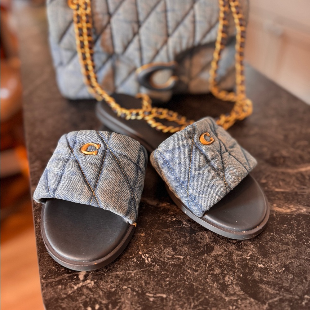 Coach Denim Tabby 26 and Brown Leather Patch
